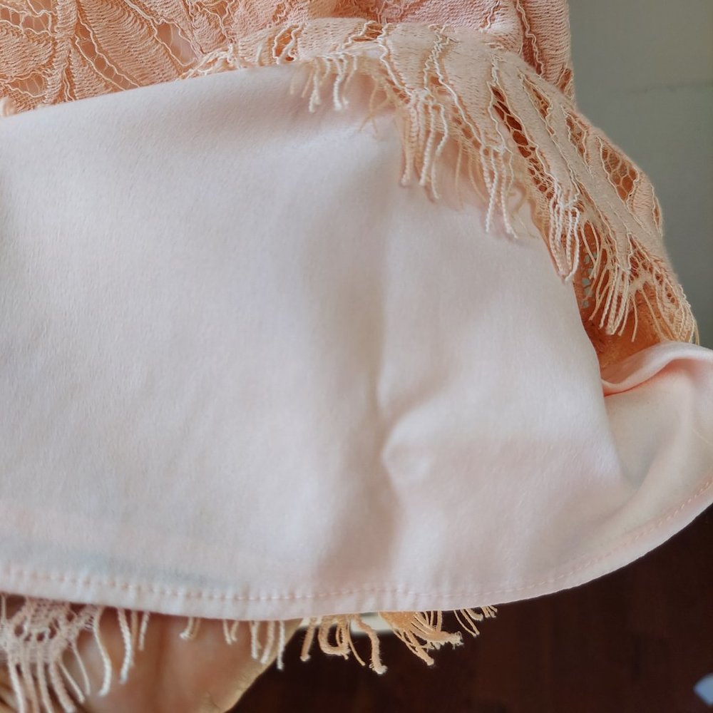 NWT Lovers & Friends Pink Lace  Skirt Papaya Sz L - Picture 10 of 17